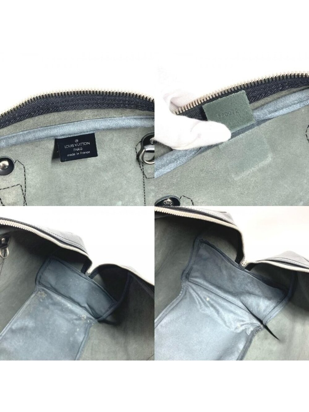 Louis Vuitton Boston Bag Kendall GM Taiga Leather Ardoise Black - Picture 9 of 9